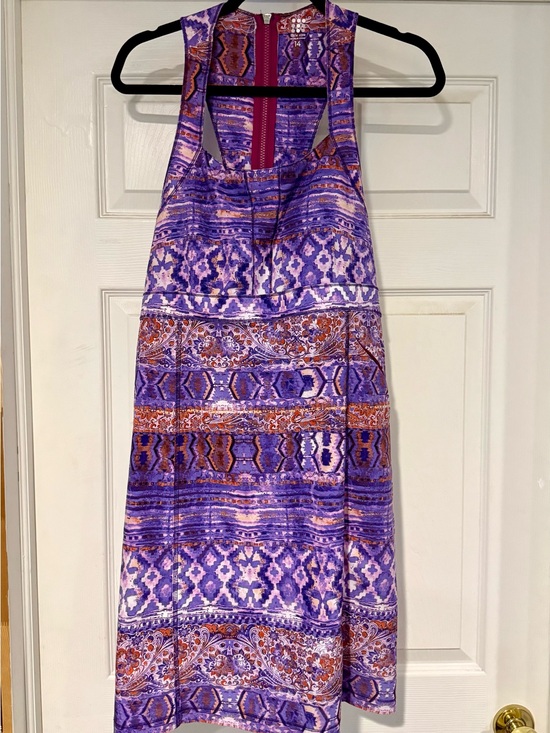 Title nine Dresses & Skirts - Title Nine Purple and Orange Patterned Tech Dress
